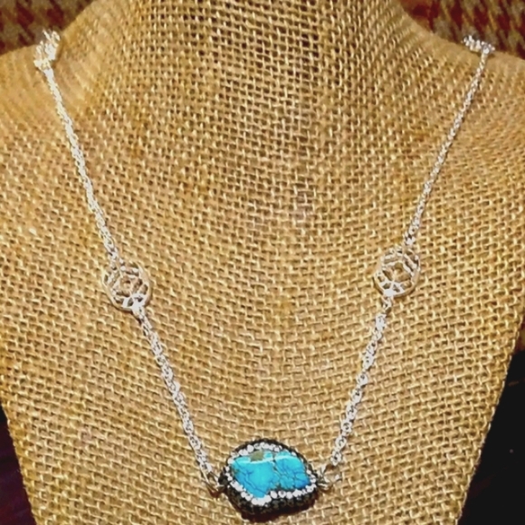 SALE Artisan Handmade OOAK 925 Turquoise Station Necklace - Picture 1 of 7